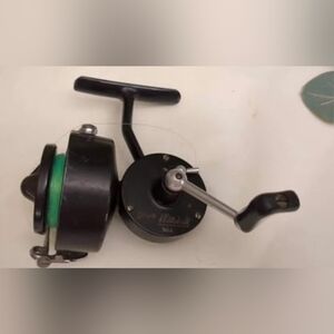Vintage 1958 Garcia Mitchell 304 Made In FRANCE Spinning Fishing Reel Black